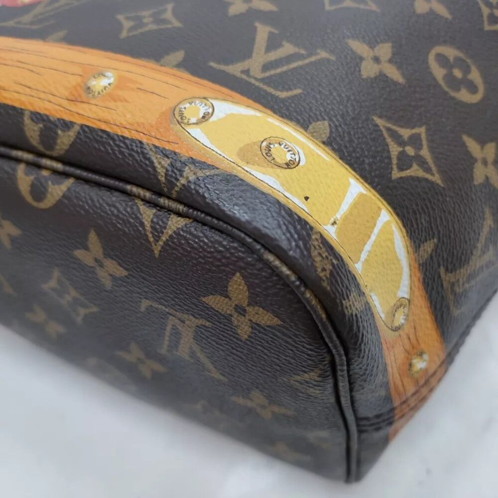 Louis Vuitton Brown and Pink Monogram Tote - Picture 7 of 12